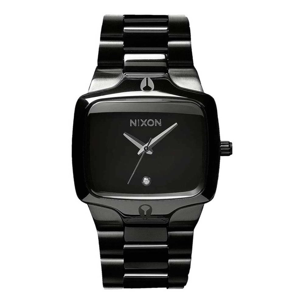 Nixon 'The Player' Black Stainless Steel Watch